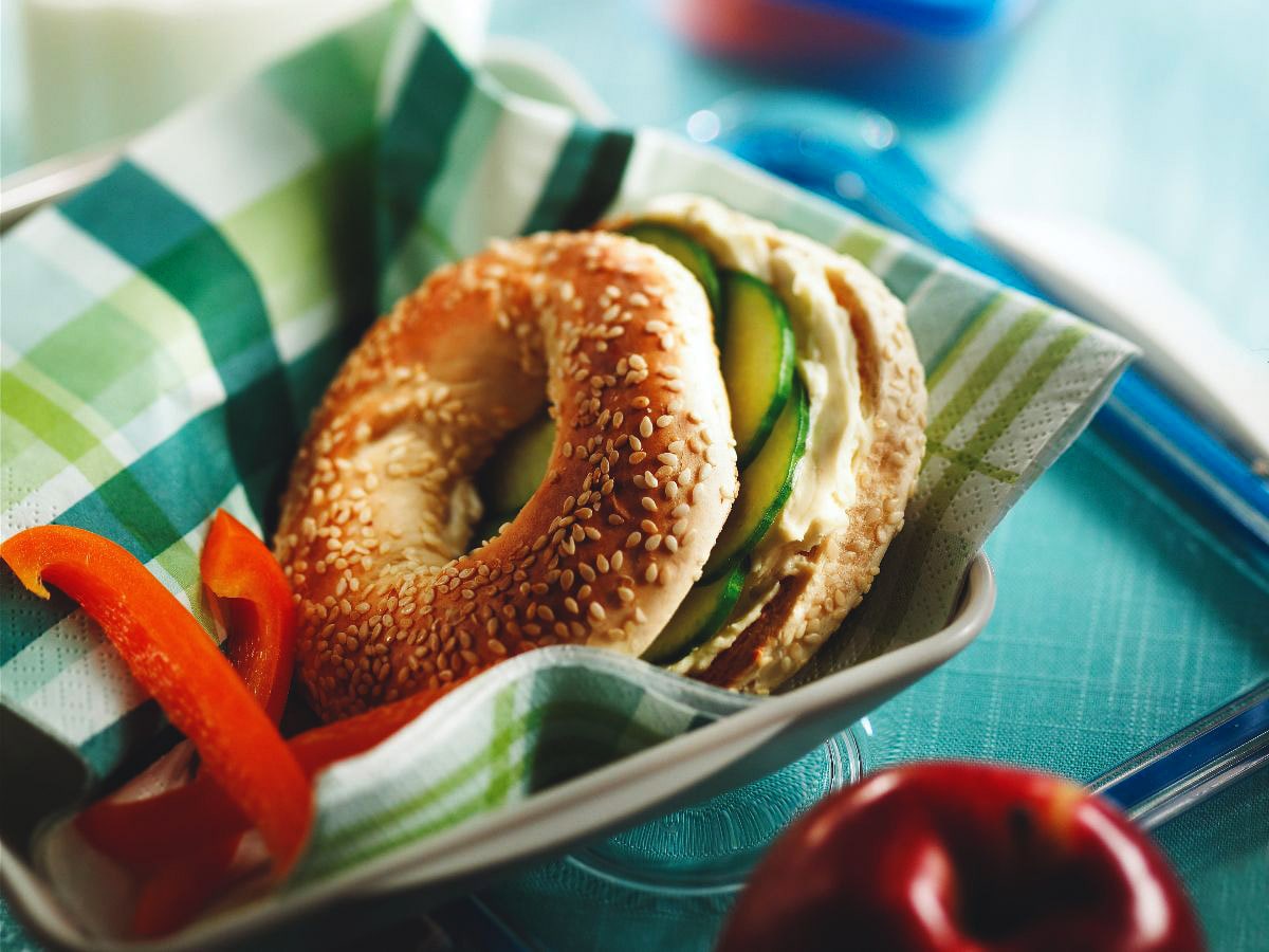 Maple Cucumber Bagel Sandwiches | Kids | Maple from Canada